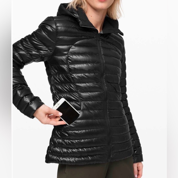 Lululemon Pack It Down Jacket *Shine Black Women's Size 6 Goose Down W4BGNS - Picture 3 of 14